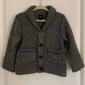 babyGap Grey Shawl Collar Cardigan Sweater with Pockets 18-24m